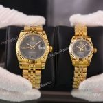 Swiss Quality Rolex Datejust All Gold Green Roman Watches Citizen 8215